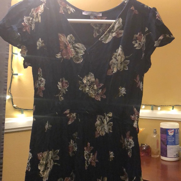 Dark blue short sleeve summery dress - Picture 7 of 8